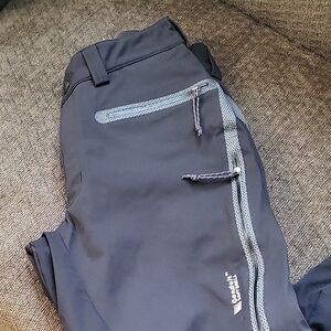 Womens Mountain Hardware Black Softshell Pants with Zipper Accents